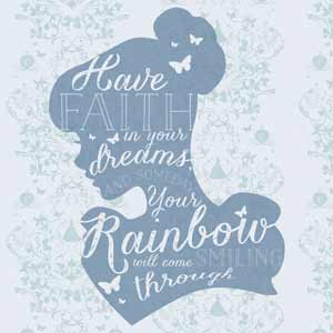 Disney Cinderella Faith In Your Dreams Silhouette iPhone 13 Pro Max Clear Case